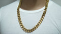 18K Gold Plated Cuban Link Chain Necklace - Premium Quality, Lifetime Guaranteed